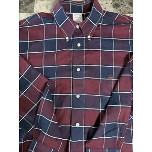 Brooks Brothers Men 1818 Original Polo shirt Regent Fit  Plaid Red Logo